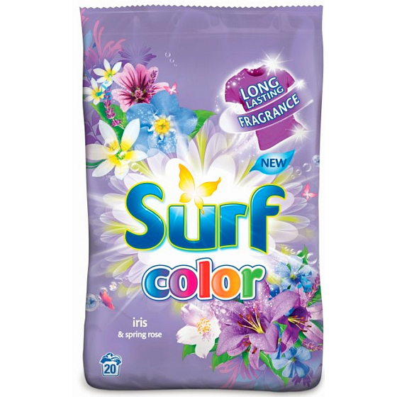 Surf Color Iris & Spring Rose prášok na pranie farebnej bielizne 20 dávok 1,4 kg