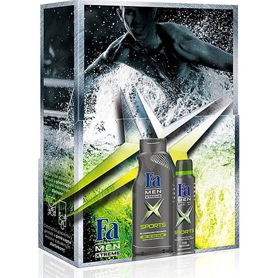 Fa Men Xtreme Sport sprchový gel 400 ml + antiperspirant dezodorant sprej 150 ml, kozmetická sada