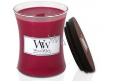 Woodwick Currant - Ríbezle vonná sviečka s dreveným knôtom a viečkom sklo stredná 275 g