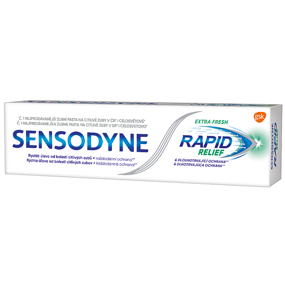 Sensodyne Rapid Extra Fresh rýchla úľava zubná pasta 75 ml