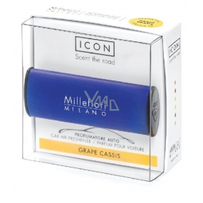 Millefiori Milano Icon Grape Cassis - Hrozno a Čierne ríbezle vône do auta Classic tmavo modrá vonia až 2 mesiace 47 g