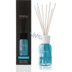 Millefiori Milano Natural Mediterranean Bergamot - Stredomorský bergamot Difuzér 250 ml + 8 stebiel v dĺžke 30 cm do stredne veľkých priestorov vydrží minimálne 3 mesiace