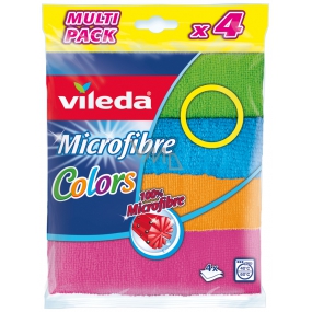 Vileda Microfibre Mikrohadřík Colors univerzálne 30 x 30 cm 4 kusy