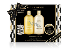 Baylis & Harding Mandarínka a grapefruit Pena do kúpeľa 300 ml + sprchový krém 300 ml + mlieko na ruky a telo 50 ml + vonná sviečka 60 g, kozmetická sada pre ženy