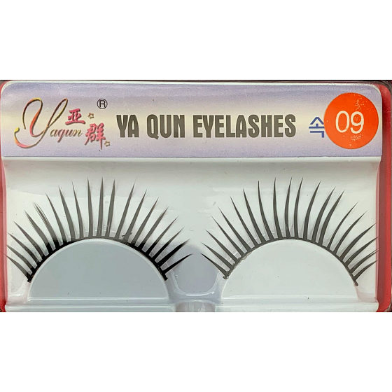 EyelaShes Umelé riasy s lepidlom 09 Black 1 pár