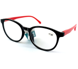 Berkeley dioptrické okuliare na čítanie +1,0 plastové čierne červené bočnice 1 kus MC2253