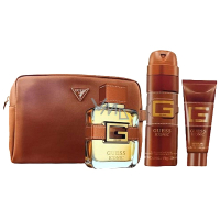 Guess Iconic parfumovaná voda 100 ml + deodorant sprej 170 g + sprchový gel 100 ml + kozmetická taška, darčeková sada pre mužov
