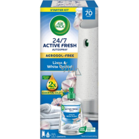 Air Wick Active Fresh Refill Linen & White Orchid - Prádlo a orchidea automatický osvěžovač komplet 228 ml