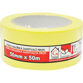 Mako Komfort lepiaca páska zakrývacia hladký krep, 7 dní, do 60 °C, 50 mm × 50 m