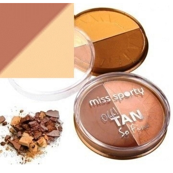 Miss Sporty Ohh! Tan-So-Fine 01 DUO Bronzing powder pre stále opálenú pleť 6,2g