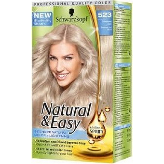 Schwarzkopf Natural & Easy farba na vlasy 523 Žiarivá ľadovo plavá