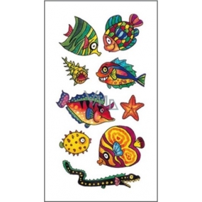 Tetovanie farebné ryby 16,5 x 10,5 cm