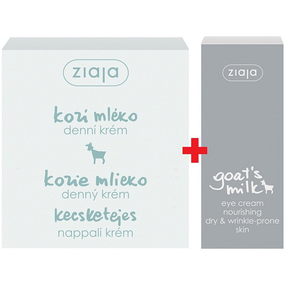 Ziaja Kozie mlieko denný krém 50ml + očný krém 15 ml, duopack