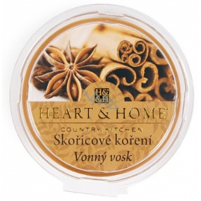 Heart & Home Škoricové korenia Sójový prírodný voňavý vosk 27 g