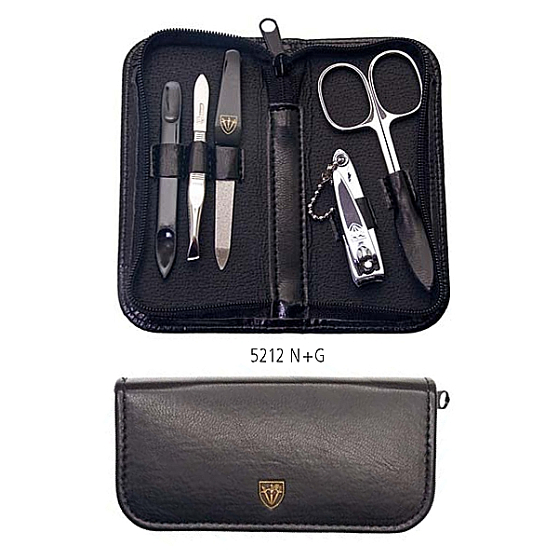 Kellermann 3 Swords Luxusné manikúra 5 dielna Articial Leather z vysoko kvalitnej umelej kože 5212 FN BL