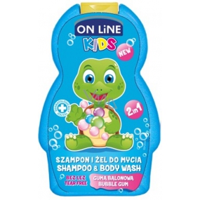 On line Kids Bubble Gum - Žuvačka 2v1 šampón a sprchový gél 250 ml