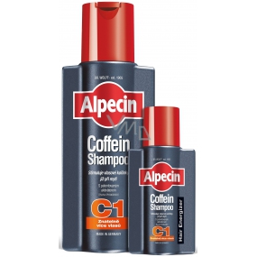 Alpecin Energizer Coffein C1, Kofeínový šampón stimuluje rast vlasov, spomaľuje dedičné vypadávanie vlasov 250 ml + 75 ml, duopack