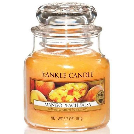 Yankee Candle Mango Peach Salsa - Salsa z manga a broskýň vonná sviečka Classic malá sklo 104 g