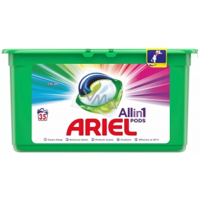 Ariel 3v1 Color gélové kapsule na farebnú bielizeň chráni a oživujú farby 35 kusov 945 g