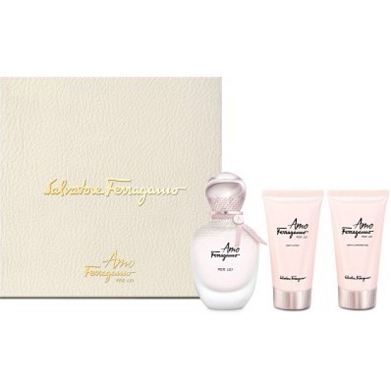 Salvatore Ferragamo Amo Ferragamo Per Lei toaletná voda pre ženy 50 ml + telové mlieko 50 ml + sprchový gél 50 ml, darčeková sada