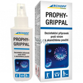 Schopf Hygiene Prophy-Grippal dezinfekčný prípravok proti vírusom v ovzduší v miestnostiach a na povrchoch, na rúšky 100 ml