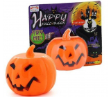 Rappa Halloween Dekorácia tekvica so zvukovým a svetelným efektom 10 cm
