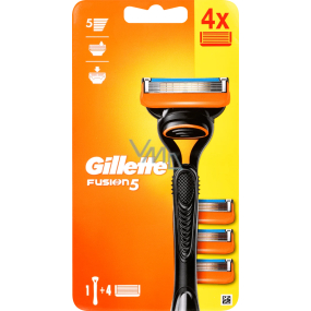 Gillette Fusion5 holiaci strojček + náhradné hlavice 4 kusy, pre mužov