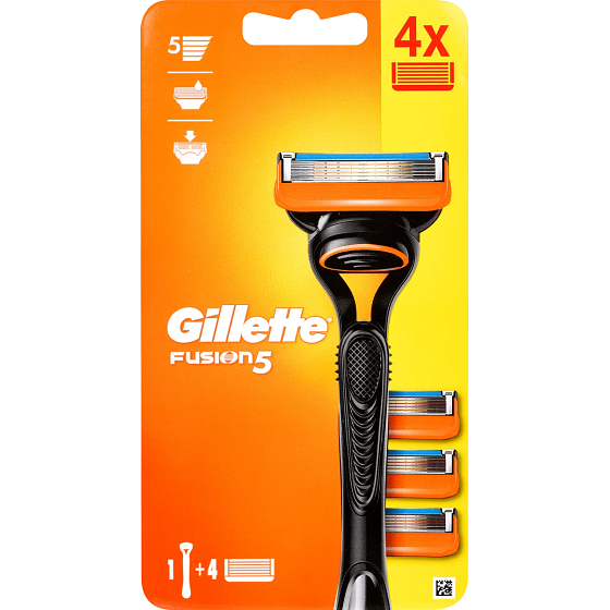 Gillette Fusion5 holiaci strojček + náhradné hlavice 4 kusy, pre mužov