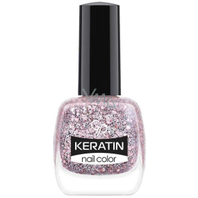 Golden Rose Keratin Nail Color Glitter lak na nechty 410 10,5 ml