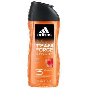 Adidas Team Force 3v1 sprchový gél na telo, vlasy a pokožku pre mužov 250 ml
