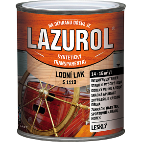Lazurol S1119 lodný lak odolný lak na drevo bezfarebný, lesk 750 ml