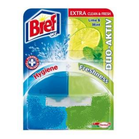 Bref Duo Aktiv Extra Clean & Fresh Limetka a Mäta WC gél náhradná náplň 60 ml