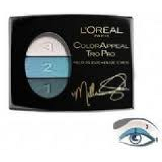 Loreal Paris Color Appeal Trio očné tiene 318 Bleu Turquoise 2 g