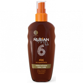 Nubian OF6 Olej na opaľovanie nízka ochrana sprej 150 ml