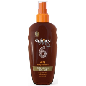 Nubian OF6 Olej na opaľovanie nízka ochrana sprej 150 ml