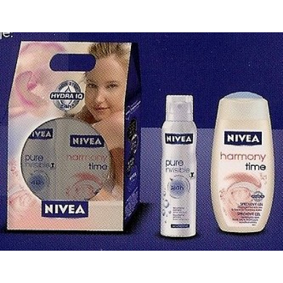 Nivea Harmony Time sprchový gel 250 ml + antiperspirant sprej 250 ml, pre ženy kozmetická sada