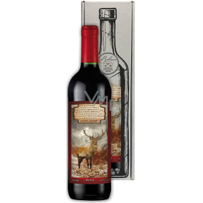 Bohemia Gifts Merlot Poľovnícke víno Lovu zdar červené darčekové víno 750 ml