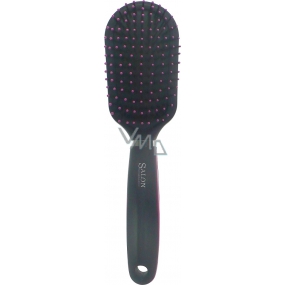 Salon Professional Brush kefa na vlasy veľký oválny čierno-ružový 24 cm 40270