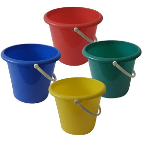Vedro kôš plastové, bez výlevky, rôznych farieb, 5 l
