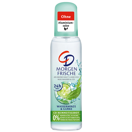 CD Uhorka a Mäta telový deodorant antiperspirant sklo pre ženy 75 ml