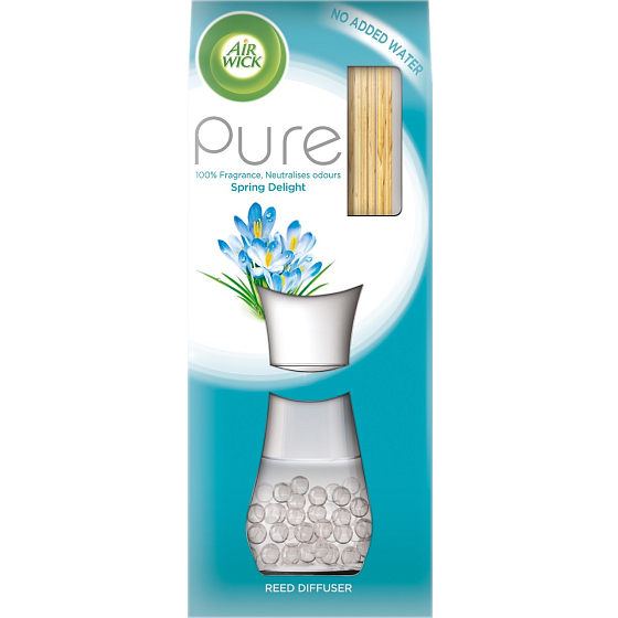 Air Wick Reed Diffuser Pure Spring Delight - Svieži vánok vonné tyčinky osviežovač vzduchu 25 ml