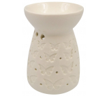 Aromalampa porcelánová biela s motýliky 11 cm