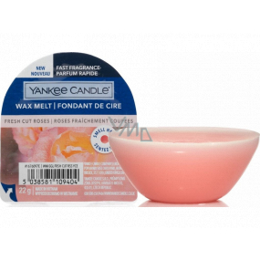 Yankee Candle Fresh Cut Roses - Čerstvo narezané ruža vonný vosk do aromalampy 22 g