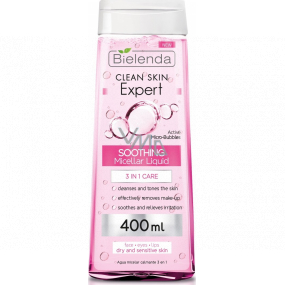 Bielenda Clean Skin Expert 3v1 upokojujúce micelárna voda 400 ml