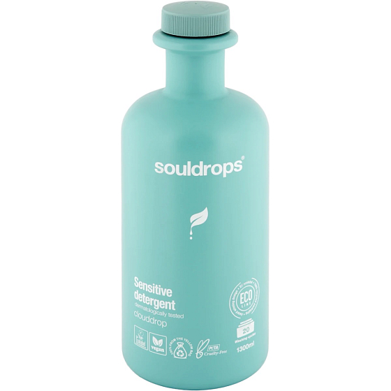 Souldrops Sensitive Detergent Clouddrop prací gél na citlivú pokožku 20 dávok 1,3 l