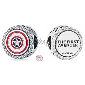 Šarm Striebro 925 Marvel The Avengers, Captain America štít prívesok, korálek na náramku film