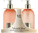 Vivian Gray Neroli a Ambra luxusné tekuté mydlo s dávkovačom 300 ml + luxusný krém na ruky s dávkovačom 300 ml, kozmetická súprava