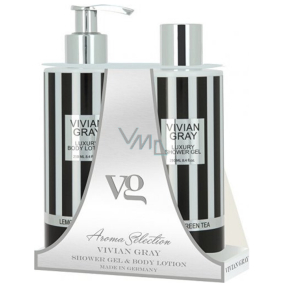 Vivian Gray Lemon & Green Tea luxusné telové mlieko 250 ml + luxusný sprchový gél 250 ml, kozmetická sada