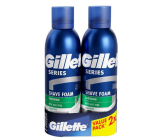 Gillette Series Sensitive Aloe Vera pena na holenie pre mužov 2 x 200 ml, duopack