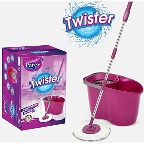 Parex Twister 360° rotačná úklidová súprava / mop so žmýkacím systémom Parex Twister 360° rotačná úklidová súprava / mop so žmýkacím systémom